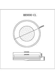 Светильник потолочный MyFar Despina MR9090-CL