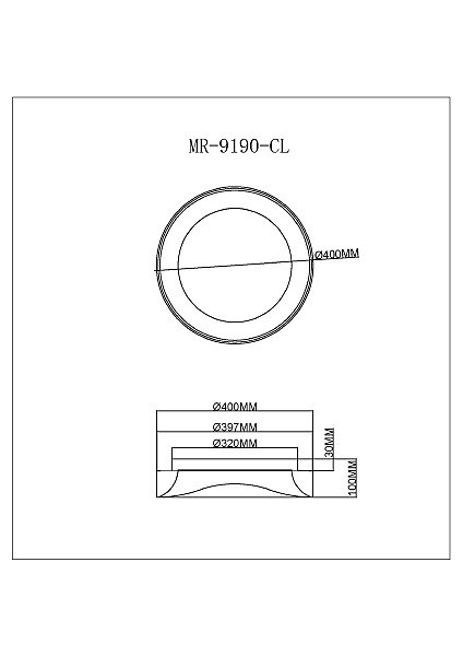 Светильник потолочный MyFar Diona MR9190-CL