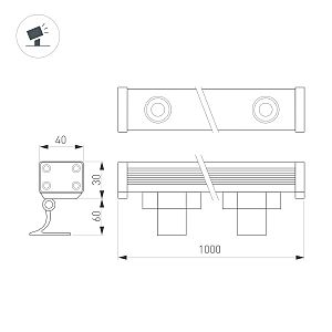 Прожектор уличный Arlight LINE WALLWASHER 041732