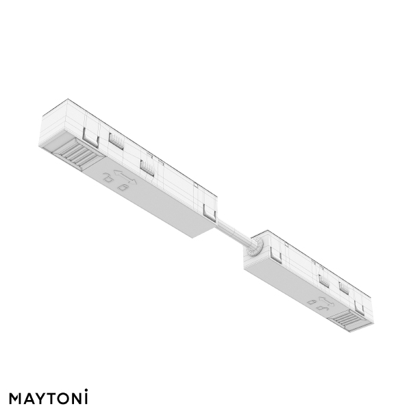 Коннектор питания прямой гибкий 5см Exility белый Maytoni Accessories for tracks Exility TRA034CPC-42W-5