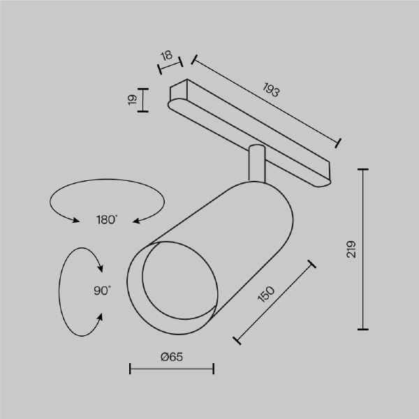 Трековый светильник Maytoni Focus LED TR032-2-20W2.7K-M-B