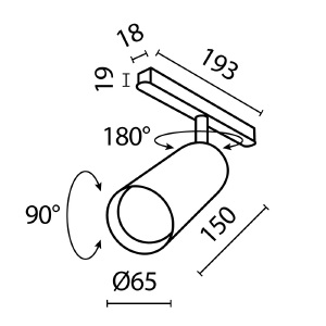 Трековый светильник Maytoni Focus LED TR032-2-20W2.7K-M-B