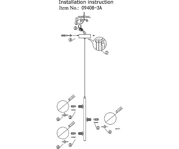 Светильник подвесной KINK Light Иона 09408-3A,19