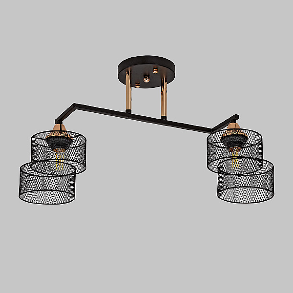 Потолочная люстра IMEX MD.4252-2-S-BK+FGD