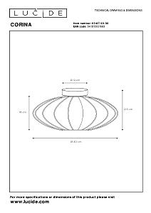 Светильник потолочный Lucide Corina 03147/40/30