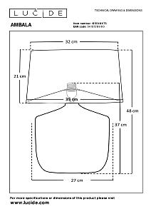 Настольная лампа Lucide Ambala 10551/81/73