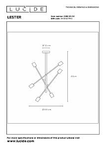Потолочная люстра Lucide Lester 21119/06/02