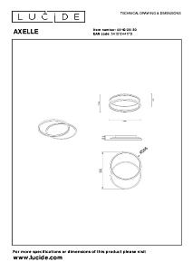 Светильник потолочный Lucide Axelle 44112/24/30