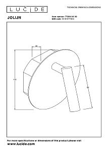 Настенный светильник Lucide Jolijn 77288/03/30
