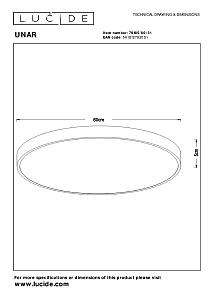Светильник потолочный Lucide Unar 79185/60/31