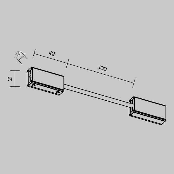 Коннектор питания гибкий Flexity Maytoni Accessories for tracks Flexity TRA200CPC-11B-10