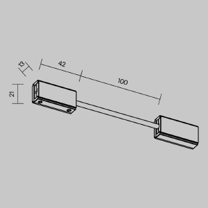 Коннектор питания гибкий Flexity Maytoni Accessories for tracks Flexity TRA200CPC-11B-10