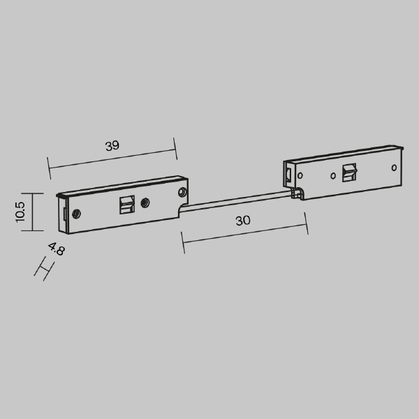 Коннектор питания угловой 7.5см Levity Maytoni Accessories for tracks Levity TRA184CPC-1B-7.5