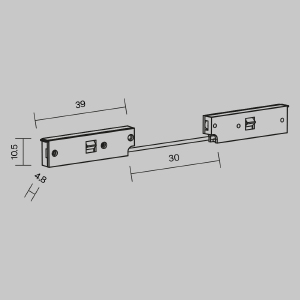 Коннектор питания угловой 7.5см Levity Maytoni Accessories for tracks Levity TRA184CPC-1B-7.5