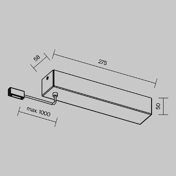 Основание для блока питания с вводом питания Maytoni Accessories for tracks Flexity TRA200BB-11B