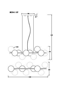 Подвесная люстра MyFar Aerton MR2941-10P