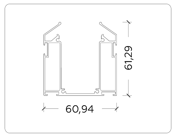 Корпус для накладного шинопровода в натяжной потолок Ambrella Magnetic 220V GL1013