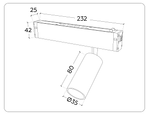 Трековый светильник Ambrella Magnetic 220V GL1202