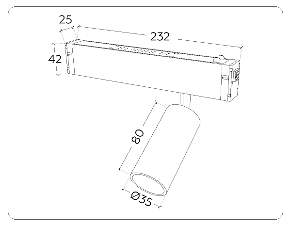 Трековый светильник Ambrella Magnetic 220V GL1203