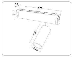 Трековый светильник Ambrella Magnetic 220V GL1213