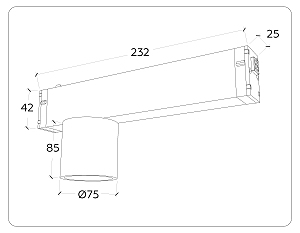 Трековый светильник Ambrella Magnetic 220V GL1241