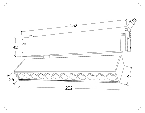 Трековый светильник Ambrella Magnetic 220V GL1342