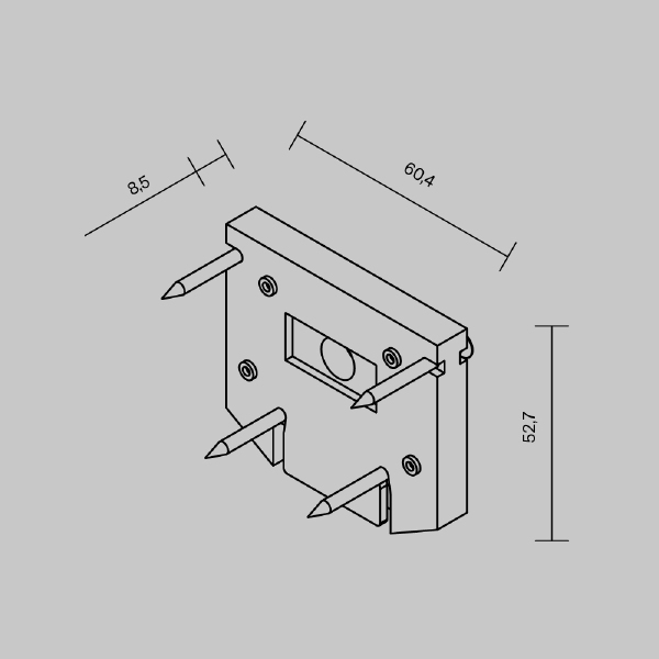 Торцевая заглушка для демпферного шинопровода Maytoni Accessories for tracks Exility TRA034D-EC-422W