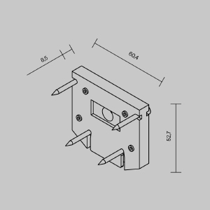 Торцевая заглушка для демпферного шинопровода Maytoni Accessories for tracks Exility TRA034D-EC-422W