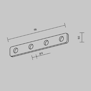 Комплект прямых соединителей для демпферного шинопровода, 4 шт Maytoni Accessories for tracks Exility TRA034D-C-42S