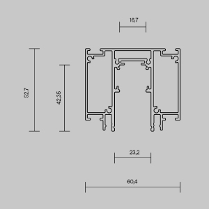 Шинопровод Maytoni Busbar trunkings Exility TRX034D-422B