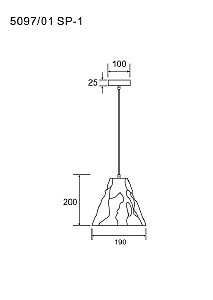 Светильник подвесной Divinare Piramide 5097/01 SP-1