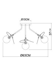 Потолочная люстра Arte Lamp Peacock A1369PL-7GY