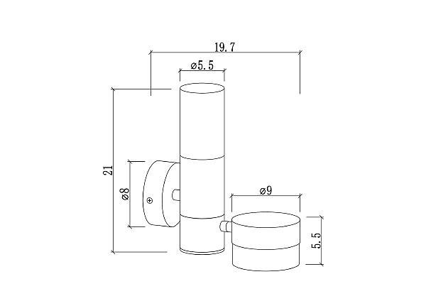 Уличный настенный светильник Arte Lamp Budapest A2360AL-2BK