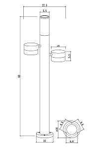 Уличный наземный светильник Arte Lamp Budapest A2360PA-3BK