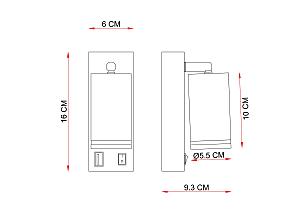 Настенный светильник Arte Lamp Imai A2364AP-1BK