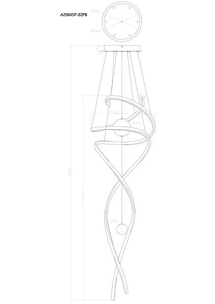 Подвесная люстра Arte Lamp Euphoria A2964SP-82PB