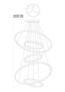 Подвесная люстра Arte Lamp Arcane A2974SP-137PB