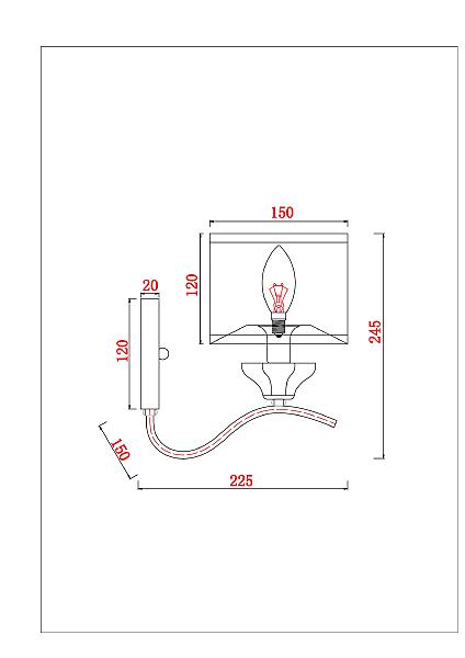 Настенное бра Arte Lamp Alhena A4091AP-1CC