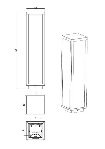 Уличный наземный светильник Arte Lamp Belfast A4569FN-1BK