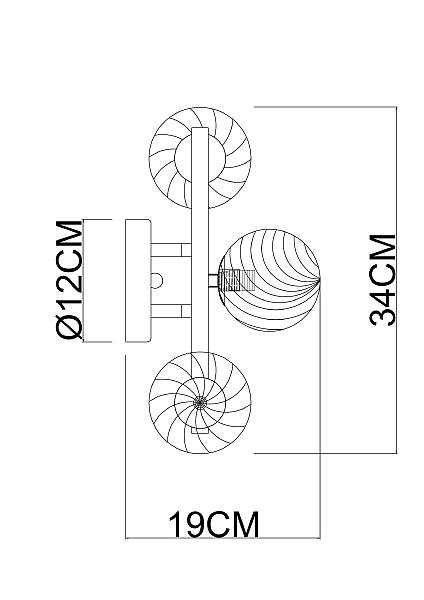 Настенное бра Arte Lamp Etereo A5261AP-3GO