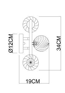 Настенное бра Arte Lamp Etereo A5261AP-3GO