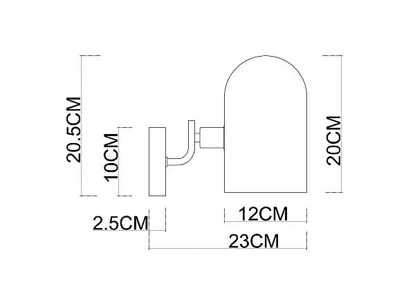 Настенное бра Arte Lamp Cassel A5454AP-1PB