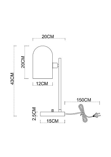 Настольная лампа Arte Lamp Cassel A5454LT-1PB