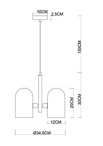 Подвесная люстра Arte Lamp Cassel A5454SP-3PB