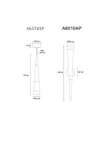 Настенное бра Arte Lamp Sabik A6010AP-1SG