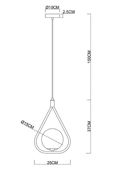 Светильник подвесной Arte Lamp Matisse A7764SP-1BK