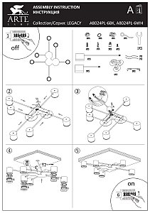 Потолочная люстра Arte Lamp Legacy A8024PL-6WH