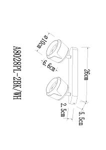 Светильник спот Arte Lamp Amaks A8028PL-2BK