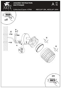 Светильник спот Arte Lamp Atria A8031AP-1WH