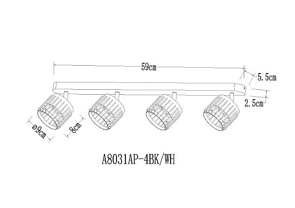 Светильник спот Arte Lamp Atria A8031PL-4WH